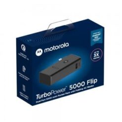 MOTOROLA [FAST POCKET PACK - DUAL PORT - POWER BANK] (5000MAH FOLDABLE PLUG BLACK) - (LANE C6)