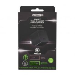 POWERXCELL [WALL CHARGER] (20W TypeC BLACK) - FAST CHARGE - (LANE B14)