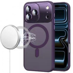 iPhone 17 Pro Max Complete Protection HQ Hybrid with Metal Tempered Camera Glass - Purple
