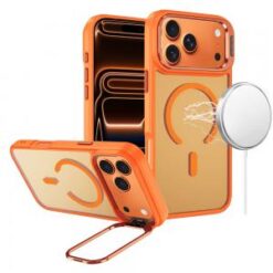 iPhone 17 Pro Max Fearless Tough HQ Metallic Hybrid with Camera Ring Stand [Magnetic Circle] Cas