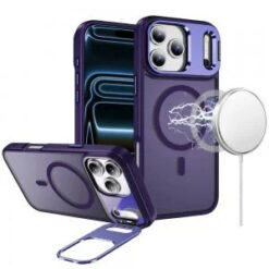 iPhone 17 Pro Max Fearless Tough HQ Metallic Hybrid with Camera Ring Stand [Magnetic Circle] Cas