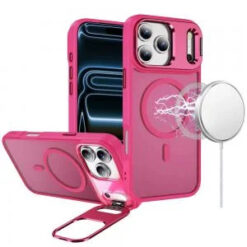 iPhone 17 Pro Max Fearless Tough HQ Metallic Hybrid with Camera Ring Stand [Magnetic Circle] Cas