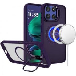 Moto G Stylus 5G 2026/2025 Fearless Tough HQ Metallic Hybrid with Camera Ring Stand [Magnetic Ci