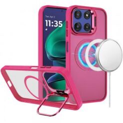 Moto G Stylus 5G 2026/2025 Fearless Tough HQ Metallic Hybrid with Camera Ring Stand [Magnetic Ci