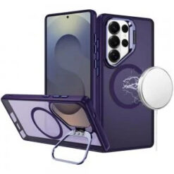 Samsung s26 Ultra Fearless Tough HQ Metallic Hybrid with Camera Ring Stand [Magnetic Circle] Cas