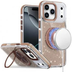 iPhone 17 Pro Max Glitz HQ Shimmer Glitter [Magnetic Ring Circle] with 360 degree Rotational Rin