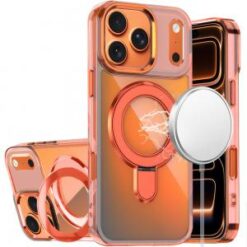 iPhone 17 Pro Max CHROME HQ Rotational Magnetic Ring Hybrid - Cosmic Orange