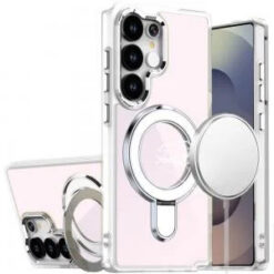 Samsung s26 Ultra CHROME HQ Rotational Magnetic Ring Hybrid - Clear
