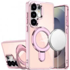 Samsung s26 Ultra CHROME HQ Rotational Magnetic Ring Hybrid - Light Pink