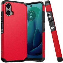 Motorola Moto G 5G (2024) Tough Strong Hybrid (Magnet Mount Friendly) Case Cover - Red
