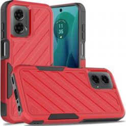 Motorola Moto G 5G (2024) Noble lined shockproof dual layer hybrid - Red/Black