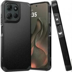 Motorola Edge 2025 (Original Series) Tough Strong Shockproof Hybrid in Slide-Out Package - Black