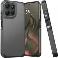 Motorola Edge 2025 (Original Series) Tough Strong Shockproof Hybrid in Slide-Out Package - Charc