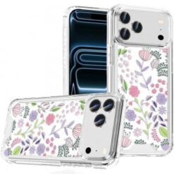 iPhone 17 Pro Max Beautiful TPU Designs Case Case - Purple and Green Wildflowers