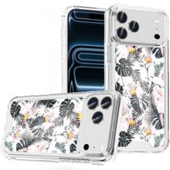 iPhone 17 Pro Max Beautiful TPU Designs Case Case - Tropical Flamingo & Leaves