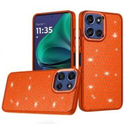 Moto G Stylus 5G 2026/2025 Beautiful Diamond Metallic Design Metal Chrome Edged Hybrid - Cosmic