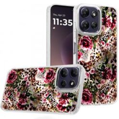 Moto G Power 5G 2026/2025 Beautiful Epoxy Designs With Chrome Metallic Edges Hybrid - 1