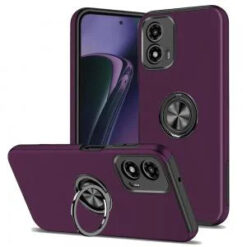 Motorola Moto G Stylus 5G 2024 CHIEF Oil Painted Magnetic Ring Stand Hybrid Case Cover - Dark Pu