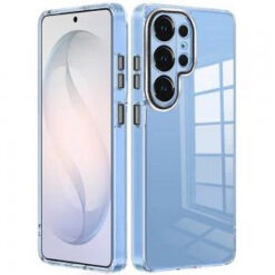 Samsung s26 Ultra Transparent Clear Hybrid with Matching Metal Buttons and Camera Protection - B