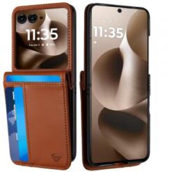 Motorola Razr Ultra 2025 Card Slot Wallet Holder Case Cover - Brown