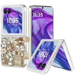 Motorola Razr+ Plus 2024 Full Diamond with Ornaments Hard TPU - Ultimate Multi Ornament