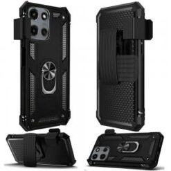 Moto G Stylus 5G 2026/2025 Holster Magnetic Ringstand Clip Cover Case - Black