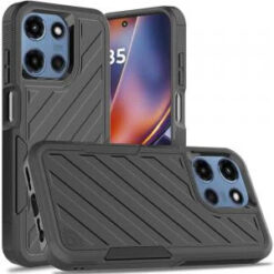 For Moto G 5G 2025/2026 - G Play 2026 - Noble lined shockproof dual layer hybrid - Black/Black