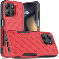 Motorola Edge 2025 Noble lined shockproof dual layer hybrid - Red/Black