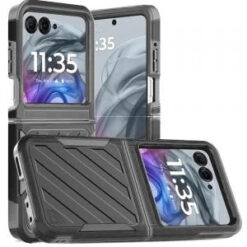 Motorola Razr 2025 2024 Noble lined shockproof dual layer hybrid - Black/Grey