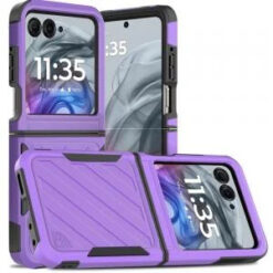 Motorola Razr 2025 2024 Noble lined shockproof dual layer hybrid - Dark Purple/Black
