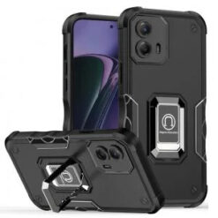 Motorola Moto G Stylus 5G 2024 OPTIMUM Magnetic Ring Stand Hybrid Case Cover - Black