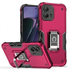 Motorola Moto G Stylus 5G 2024 OPTIMUM Magnetic Ring Stand Hybrid Case Cover - Hot Pink