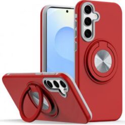 Moto G Power 2026/2025 Metal CD Pattern Matte Finished Hybrid with Rotational Ring [Car Mount Fr