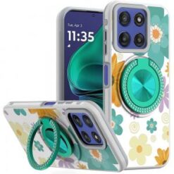 Moto G Stylus 5G 2026/2025 Metal Diamond CD Pattern Design Matte Finished Hybrid with Rotational