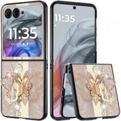Motorola Razr 2025 2024 SPLENDID Diamond Glitter Ornaments Engraving Case Cover - Enchanted Butt