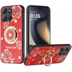 Motorola Edge 2025 SPLENDID Diamond Glitter Ornaments Engraving Case Cover - Good Luck Floral Re