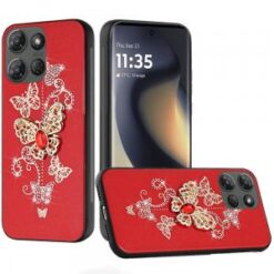 Motorola Edge 2025 SPLENDID Diamond Glitter Ornaments Engraving Case Cover - Garden Butterflies