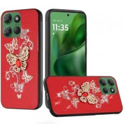 Moto G Power 2026/2025 SPLENDID Diamond Glitter Ornaments Engraving Case Cover - Garden Butterfl