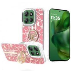 Moto G Power 2026/2025 Splendid Floral Designs with Metal Camera and Buttons with Butterfly Ring