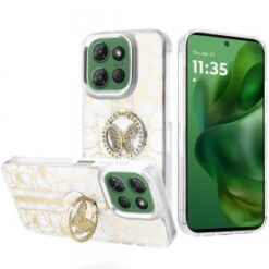 Moto G Power 2026/2025 Splendid Floral Designs with Metal Camera and Buttons with Butterfly Ring