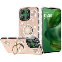 Moto G Power 2026/2025 Splendid Glitter with Diamonds All Around Edges Ring Stand Case Cover - G