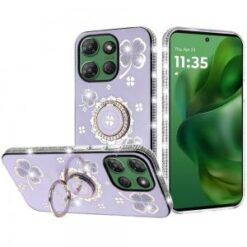 Moto G Power 2026/2025 Splendid Glitter with Diamonds All Around Edges Ring Stand Case Cover - P