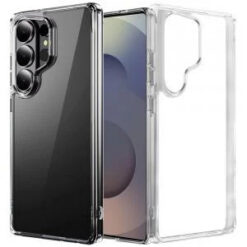 Samsung s26 Ultra PURE CRYSTAL Transparent Thick 2.0mm ShockProof Chromed Buttons Case Cover - C