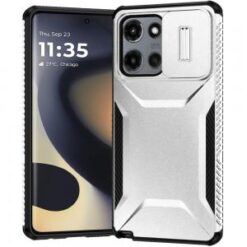 Motorola Edge 2025 Ultimate U Design Hybrid with Camera Window Covering - Silver