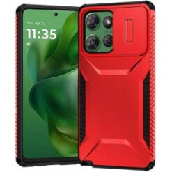Moto G Power 2026/2025 Ultimate U Design Hybrid with Camera Window Covering - Red