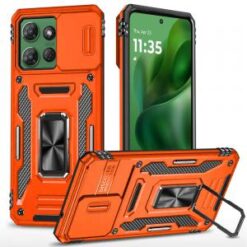 Moto G Power 5G 2026/2025 Utter Tough Metal Ring Movable Camera Window Hybrid Case Cover - Cosmi