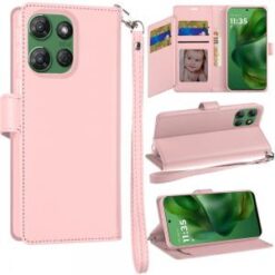 Moto G Power 2026/2025 Wallet ID Card Holder Case Cover - Rose Gold